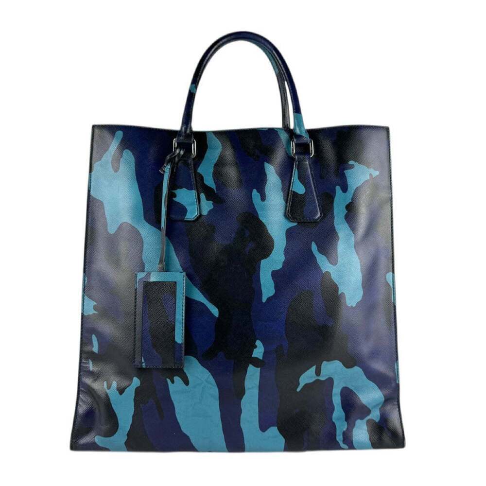 PRADA Blue Leather Shoulder Bag